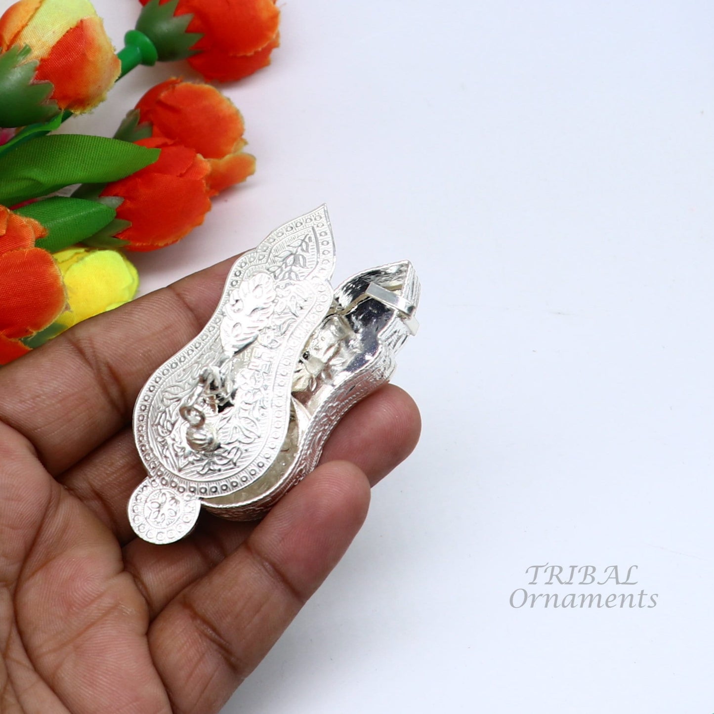925 sterling silver handmade fabulous sindur dani best brides gifting collection, amazing trinket box , kumkum box brides jewelry stb379 - TRIBAL ORNAMENTS