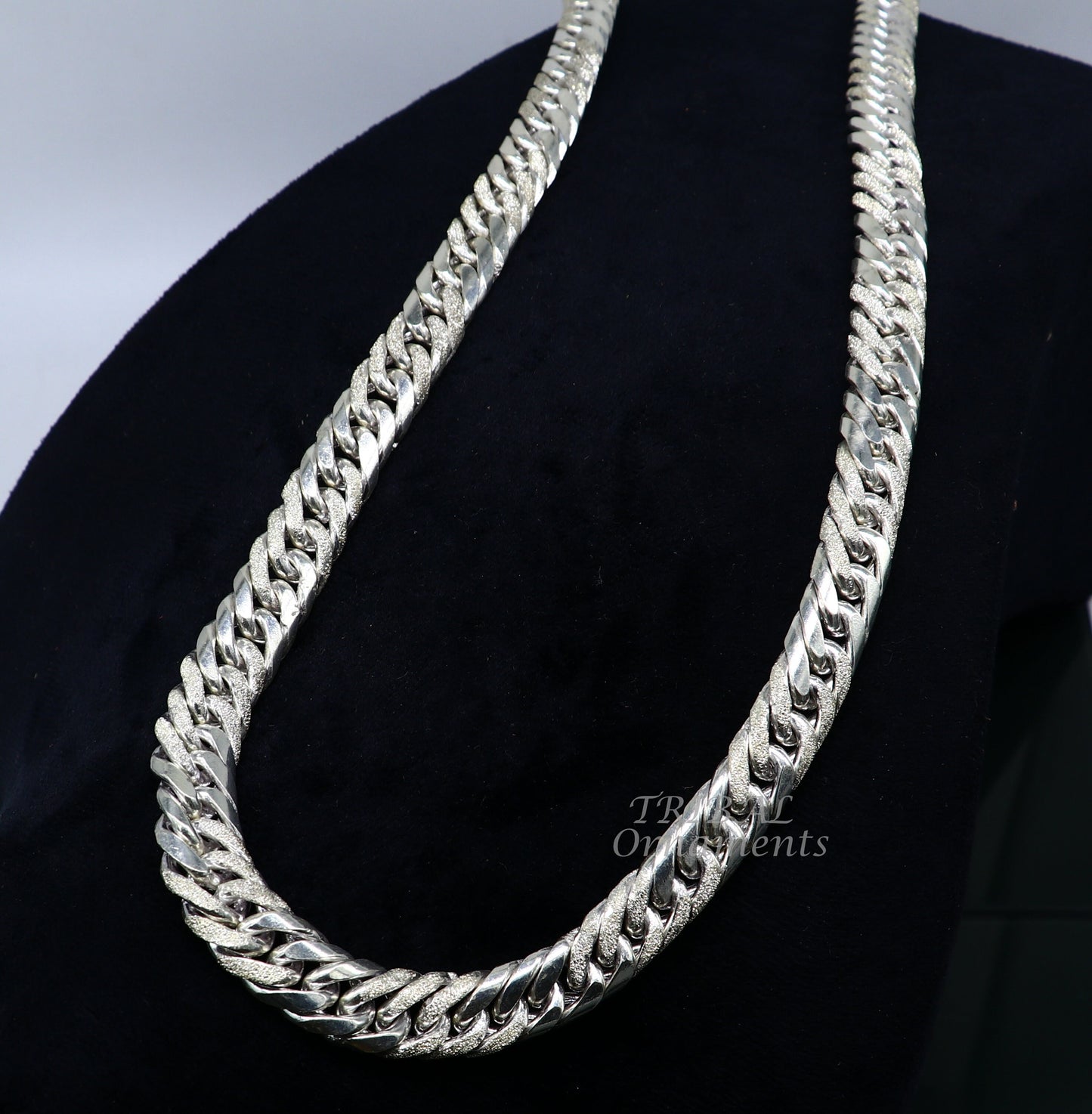 925 sterling silver handmade vintage design Custom Cuban curb link chain, solid heavy necklace chain for boy's men's gifting jewelry ch163 - TRIBAL ORNAMENTS