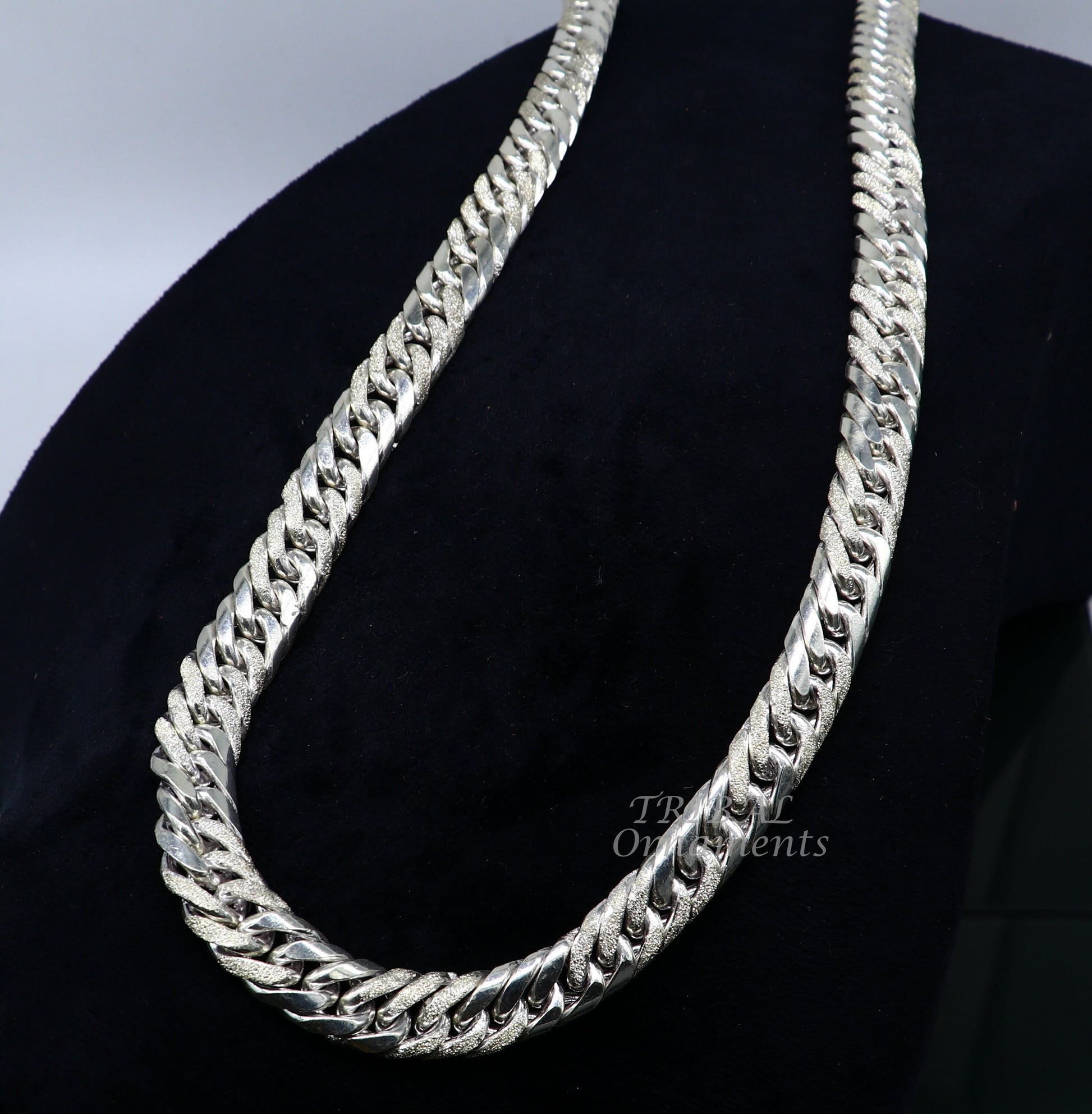 925 sterling silver handmade vintage design Custom Cuban curb link chain, solid heavy necklace chain for boy's men's gifting jewelry ch163 - TRIBAL ORNAMENTS