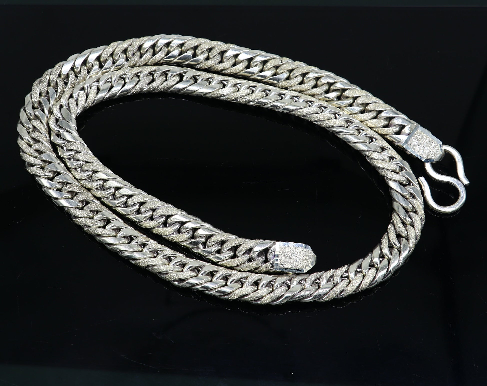 925 sterling silver handmade vintage design Custom Cuban curb link chain, solid heavy necklace chain for boy's men's gifting jewelry ch163 - TRIBAL ORNAMENTS