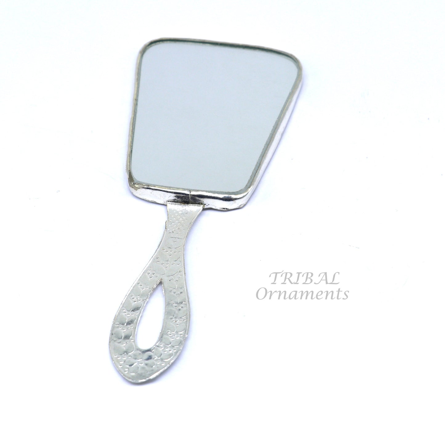 925 sterling silver handmade fabulous vintage style handmade mirror frame, amazing royal brides gifting article from india sf18 - TRIBAL ORNAMENTS