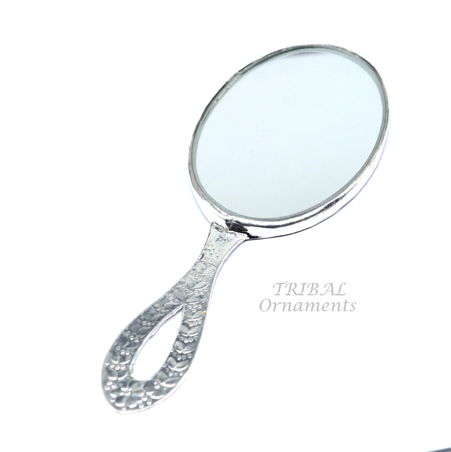 925 sterling silver handmade fabulous vintage style handmade mirror frame, amazing royal brides gifting article from india sf19 - TRIBAL ORNAMENTS
