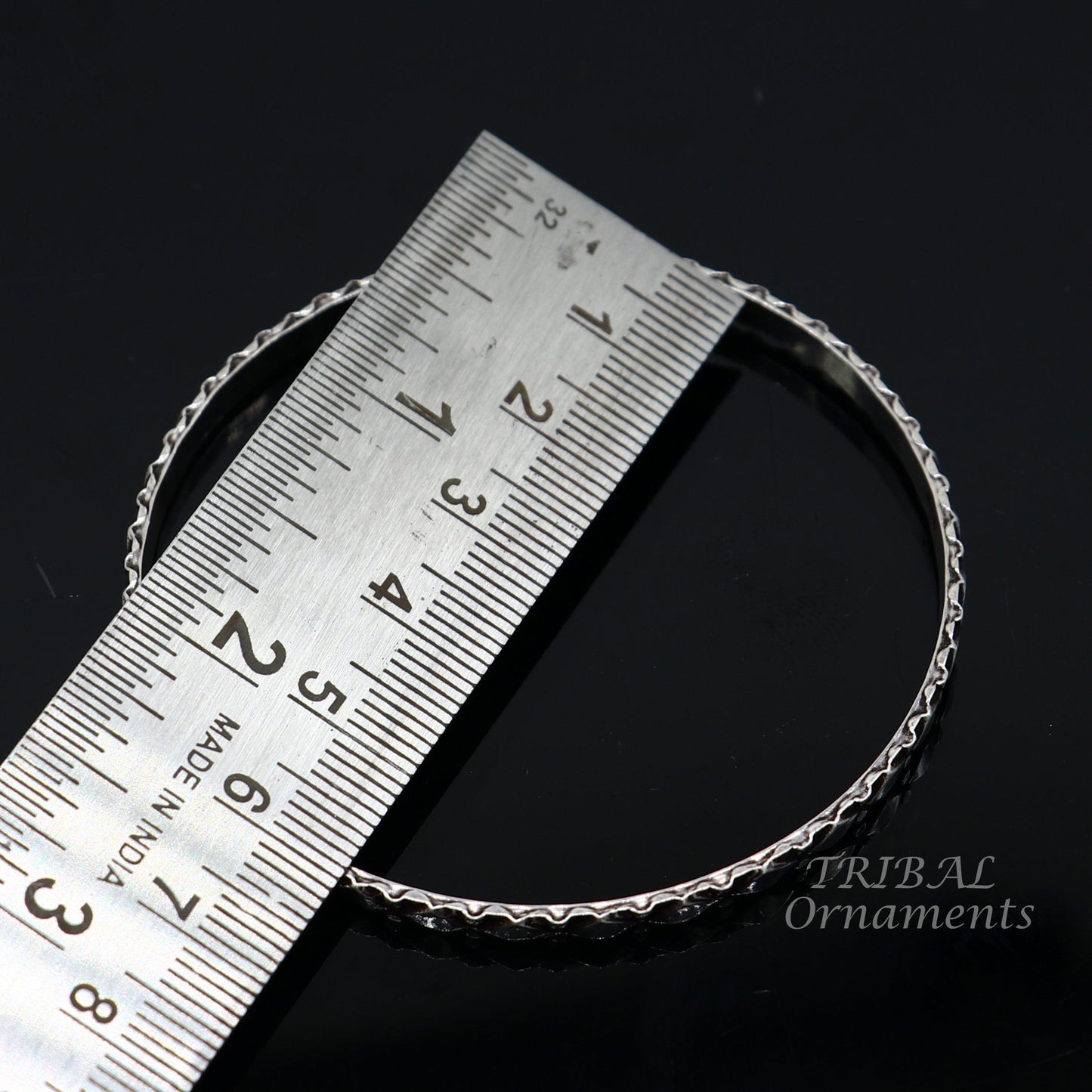 925 sterling customized style work designer bangle bracelet pure silver gifting jewelry, brides made bangles ba158 - TRIBAL ORNAMENTS