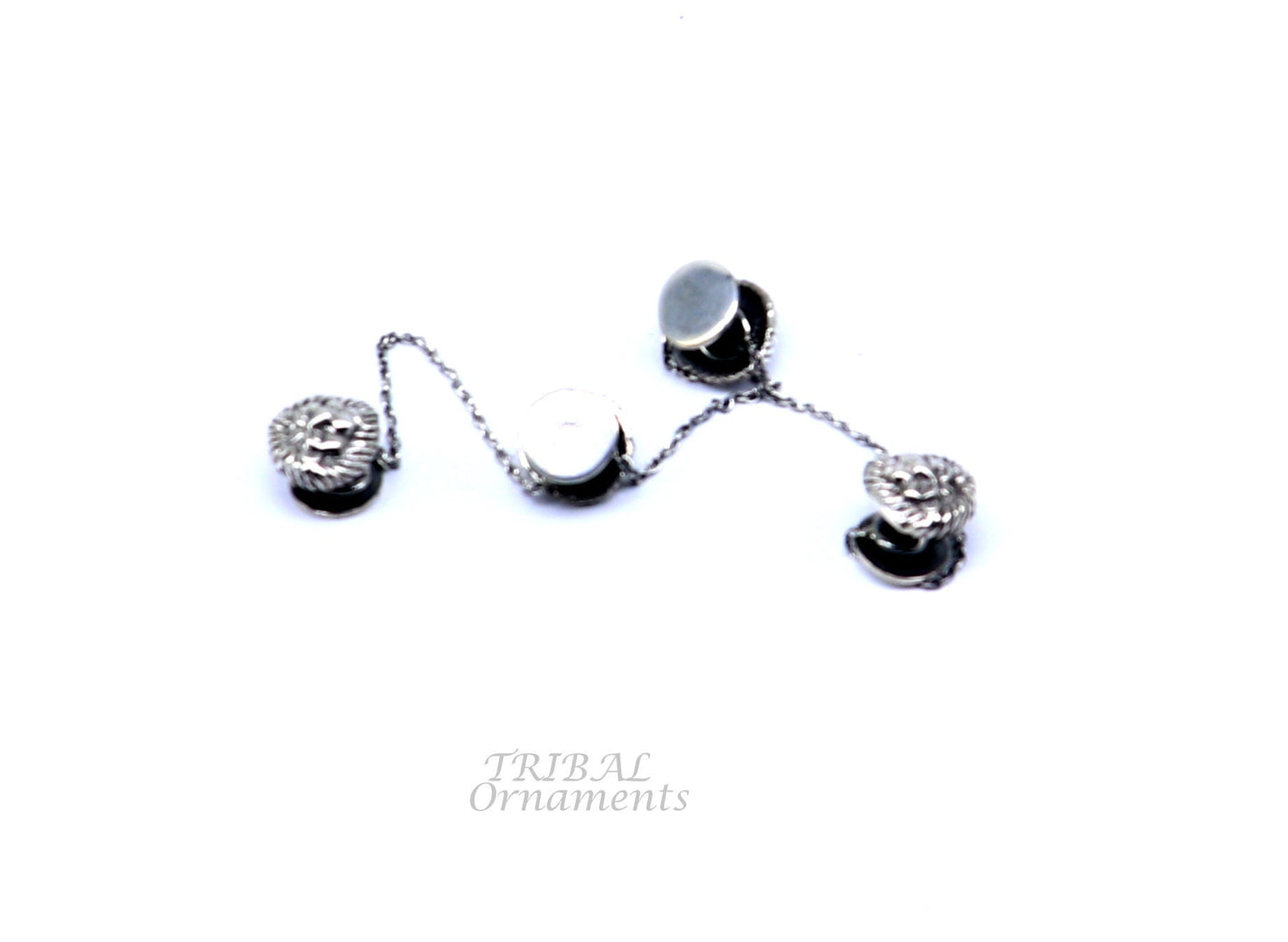 925 Sterling silver handmade gorgeous lion face design buttons or cufflinks for men's kurta, best gifting jewelry occasions btn06 - TRIBAL ORNAMENTS
