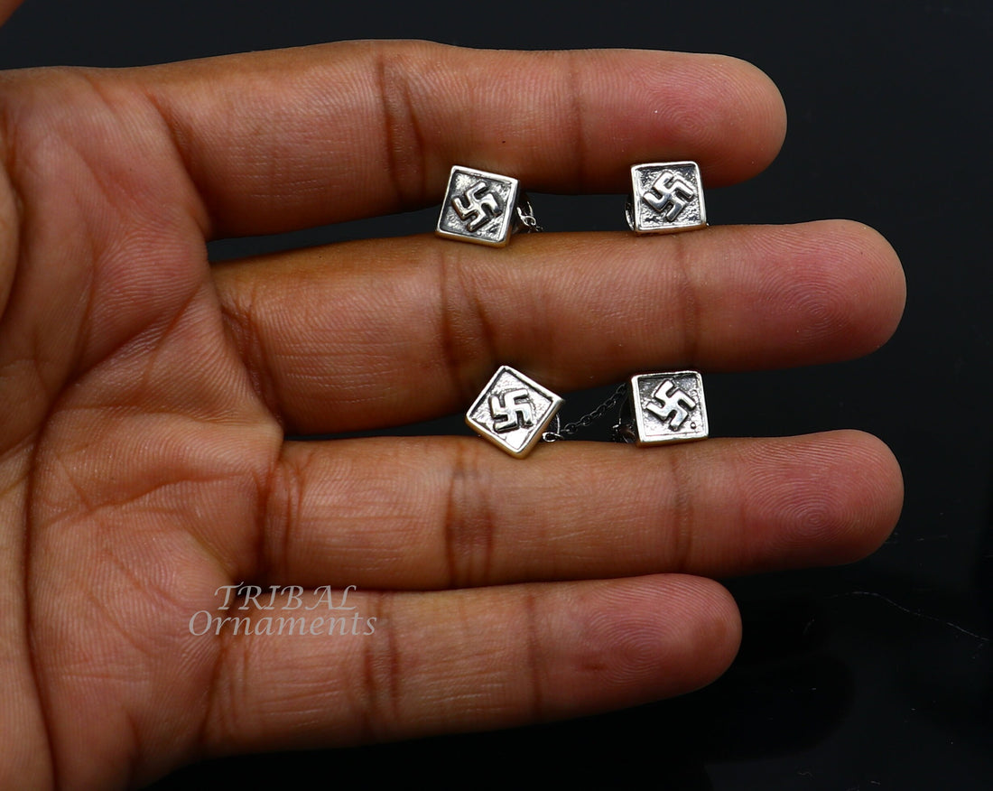 925 Sterling silver handmade amazing unique ethnic style  design buttons for men's kurta, best gifting accessories btn12 - TRIBAL ORNAMENTS
