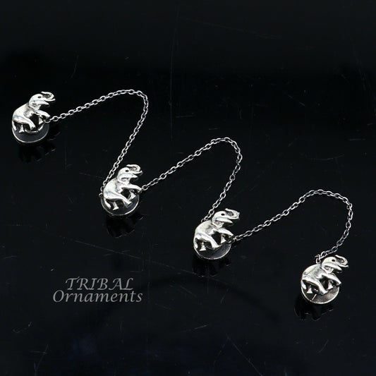 925 Sterling silver handmade amazing unique elephant shape ethnic style  design buttons for men's kurta, best gifting accessories btn15 - TRIBAL ORNAMENTS