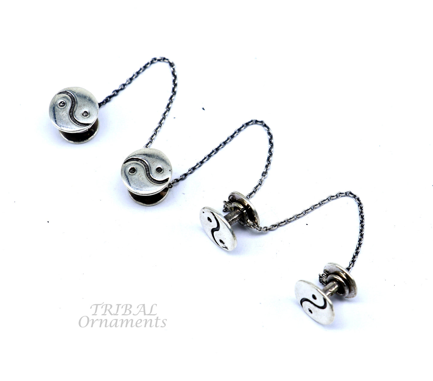 925 Sterling silver handmade amazing unique rond design shape ethnic style design buttons for men's kurta, best gifting accessories btn20 - TRIBAL ORNAMENTS
