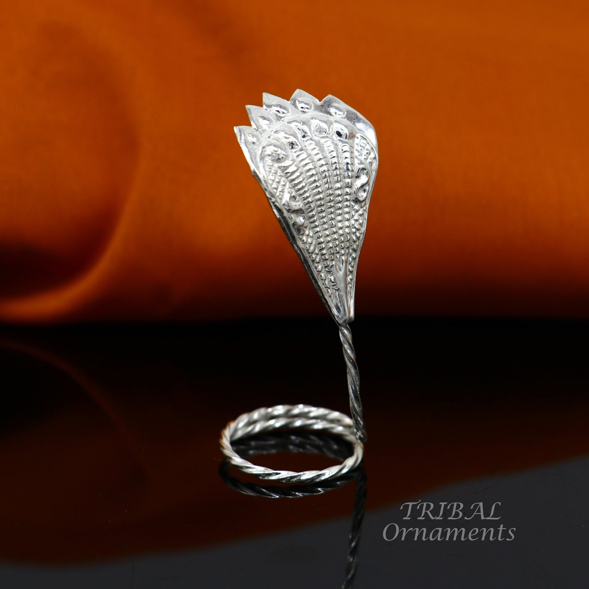 Solid silver handmade Divine Sheshnag PANCHMUKHI style mini snake or shiva snake for puja or worshipping, solid 5 FACE snake  article su836 - TRIBAL ORNAMENTS