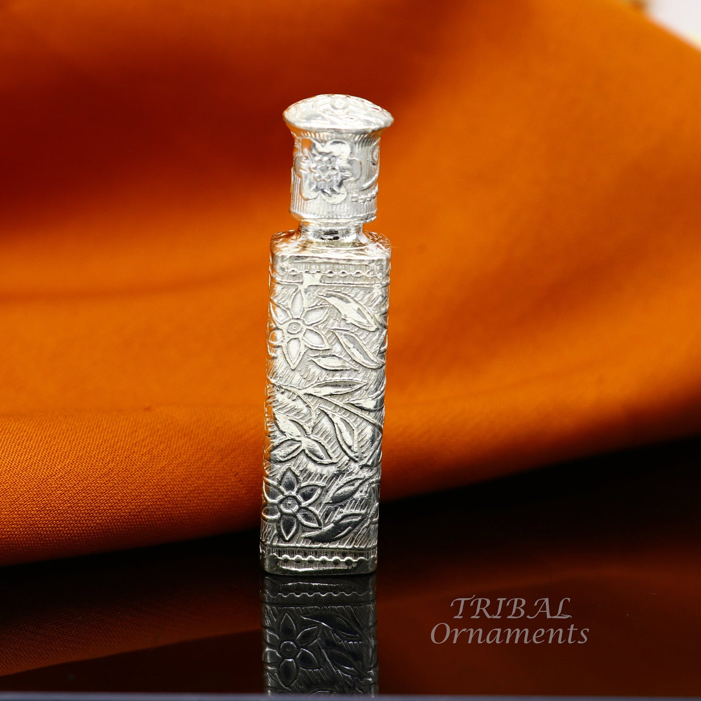925 sterling silver handmade fabulous floral work trinket box, container box, sindur/kumkum box, Vermilion brides art stb375 - TRIBAL ORNAMENTS