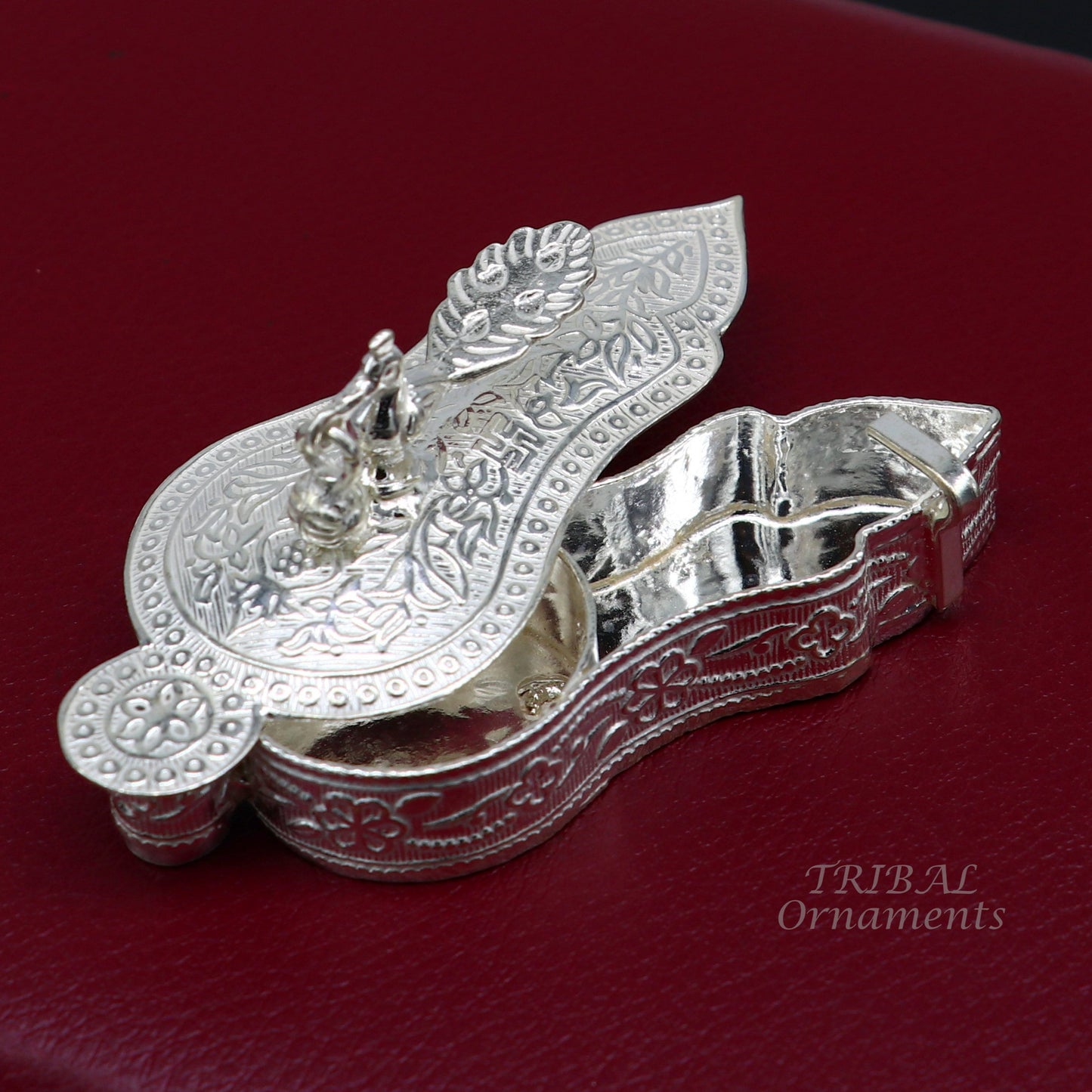 925 sterling silver handmade fabulous sindur dani best brides gifting collection, amazing trinket box , kumkum box brides jewelry stb379 - TRIBAL ORNAMENTS