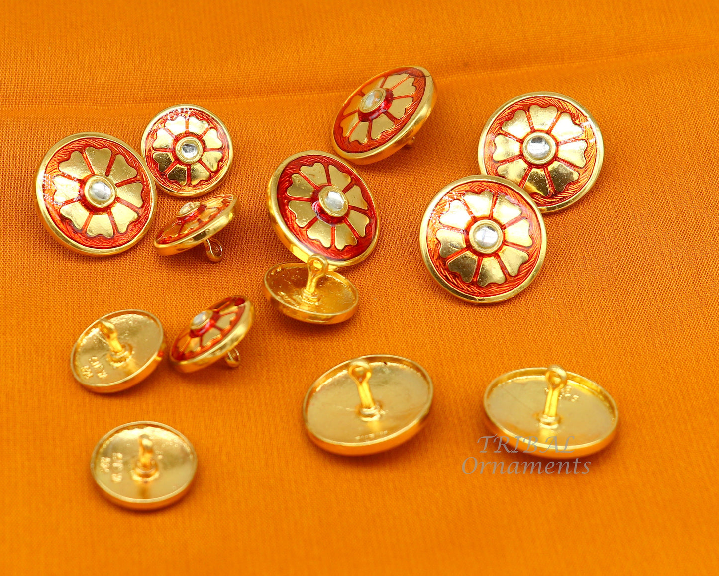 925 Sterling silver handmade gorgeous flower design buttons set of 13 pc for men's coat or suit, best jewelry for all occasions btn23 - TRIBAL ORNAMENTS