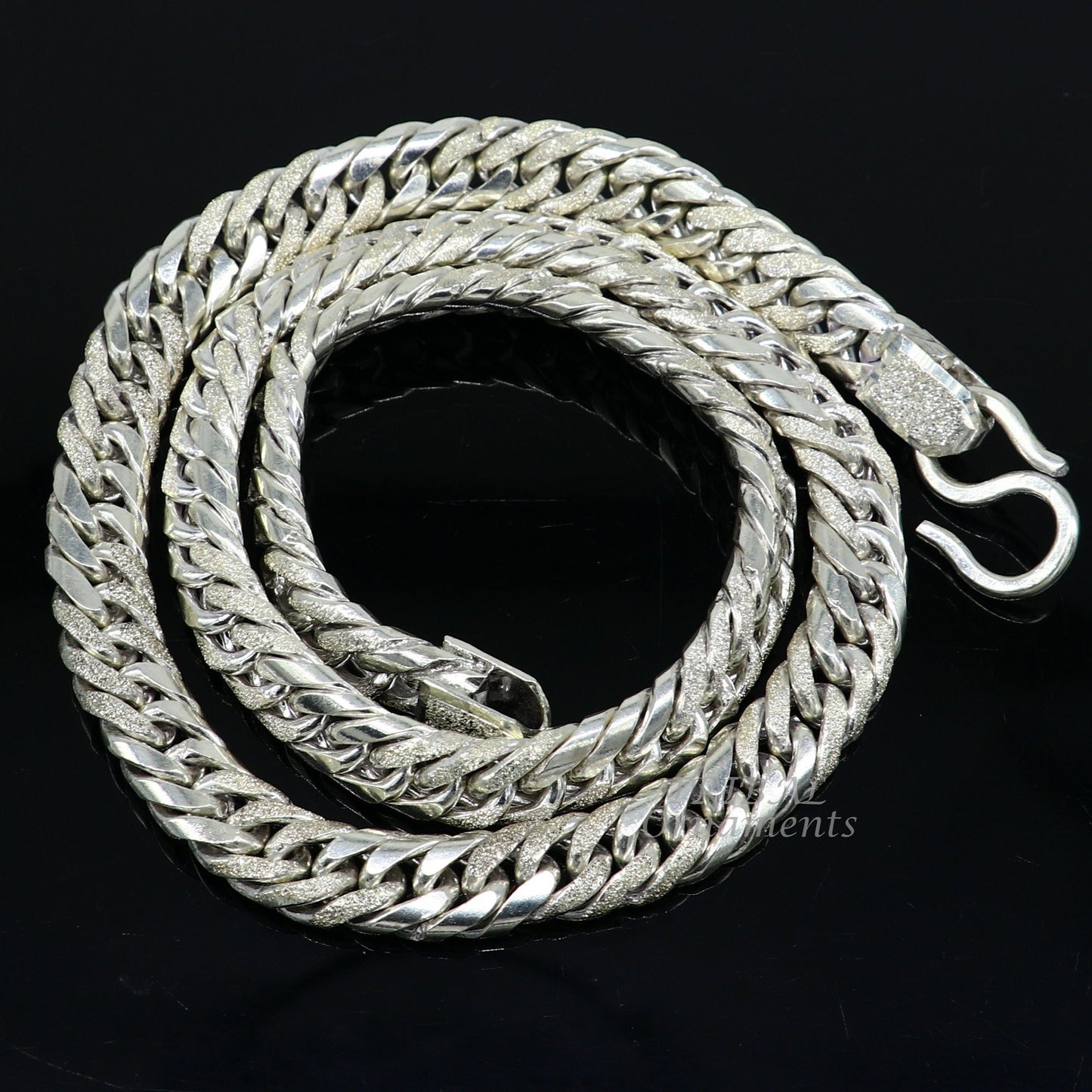 925 sterling silver handmade vintage design Custom Cuban curb link chain, solid heavy necklace chain for boy's men's gifting jewelry ch163 - TRIBAL ORNAMENTS