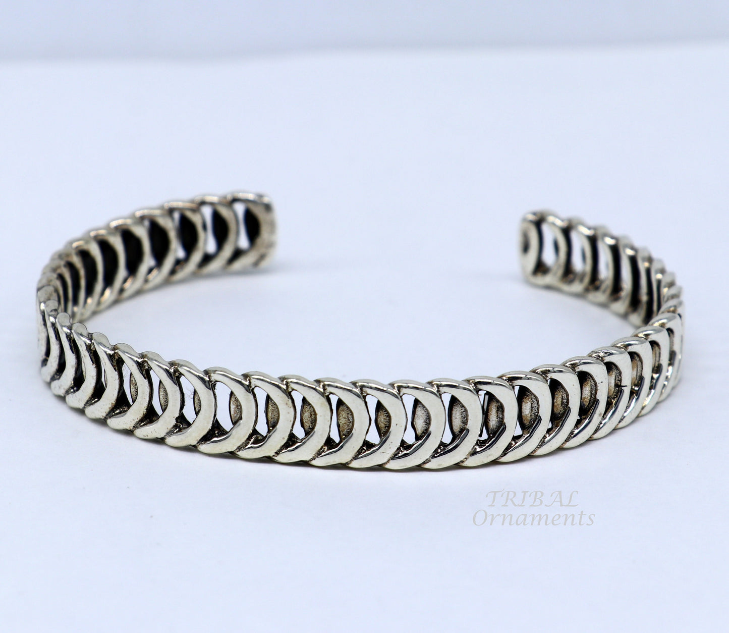 Vintage unique design stylish cuff kada adjustable bracelet, 925 sterling silver wrist jewelry for boy's and girl's, best gifting cuff108 - TRIBAL ORNAMENTS