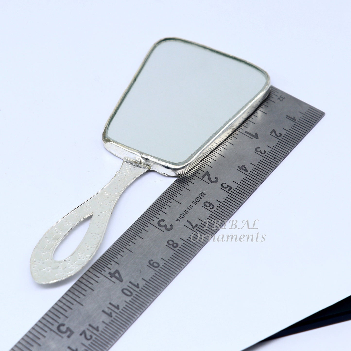 925 sterling silver handmade fabulous vintage style handmade mirror frame, amazing royal brides gifting article from india sf18 - TRIBAL ORNAMENTS