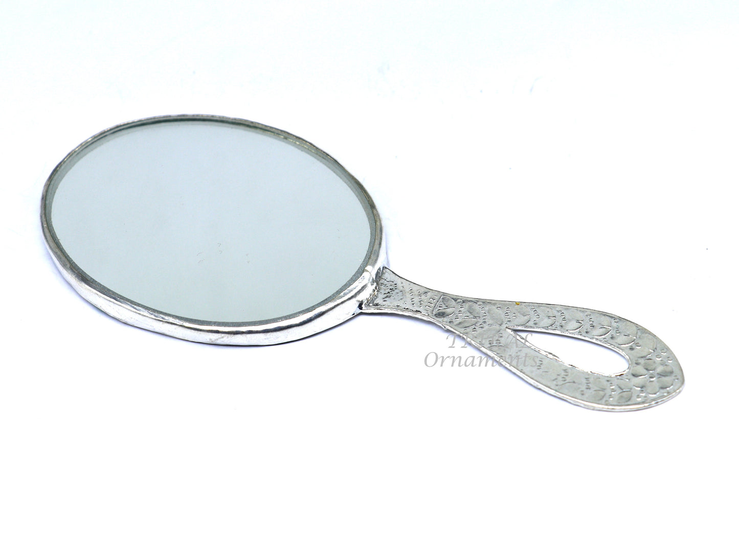 925 sterling silver handmade fabulous vintage style handmade mirror frame, amazing royal brides gifting article from india sf19 - TRIBAL ORNAMENTS