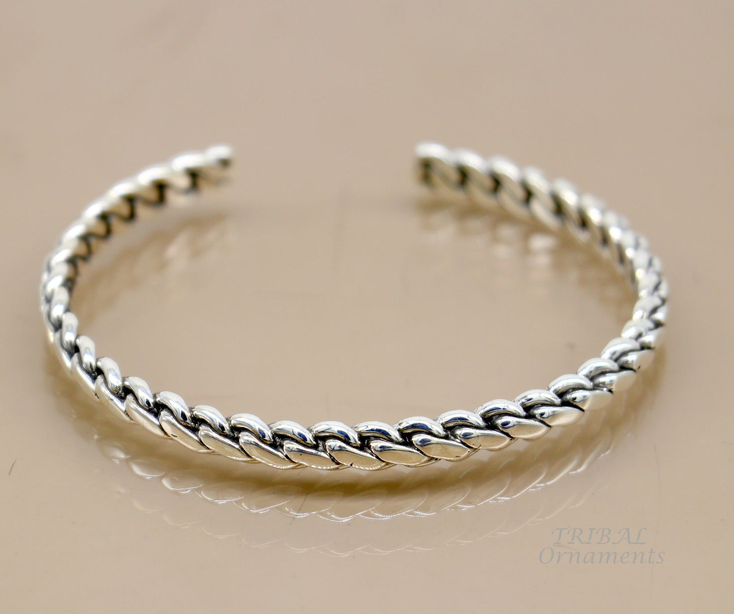 925 sterling silver handmade amazing stylish adjustable cuff kada bracelet, wrist jewelry for boy's and girl's, best gifting cuff112 - TRIBAL ORNAMENTS