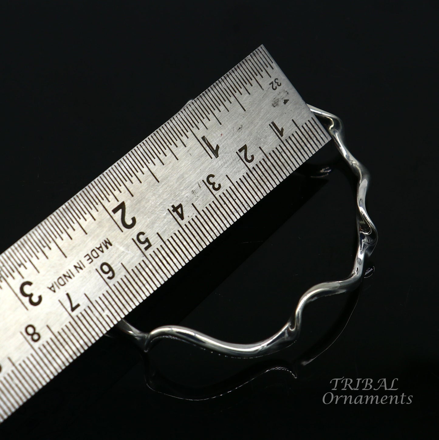 925 sterling silver handmade unique design fabulous open face adjustable bangle cuff bracelet kada, excellent gifting jewelry cuff118 - TRIBAL ORNAMENTS