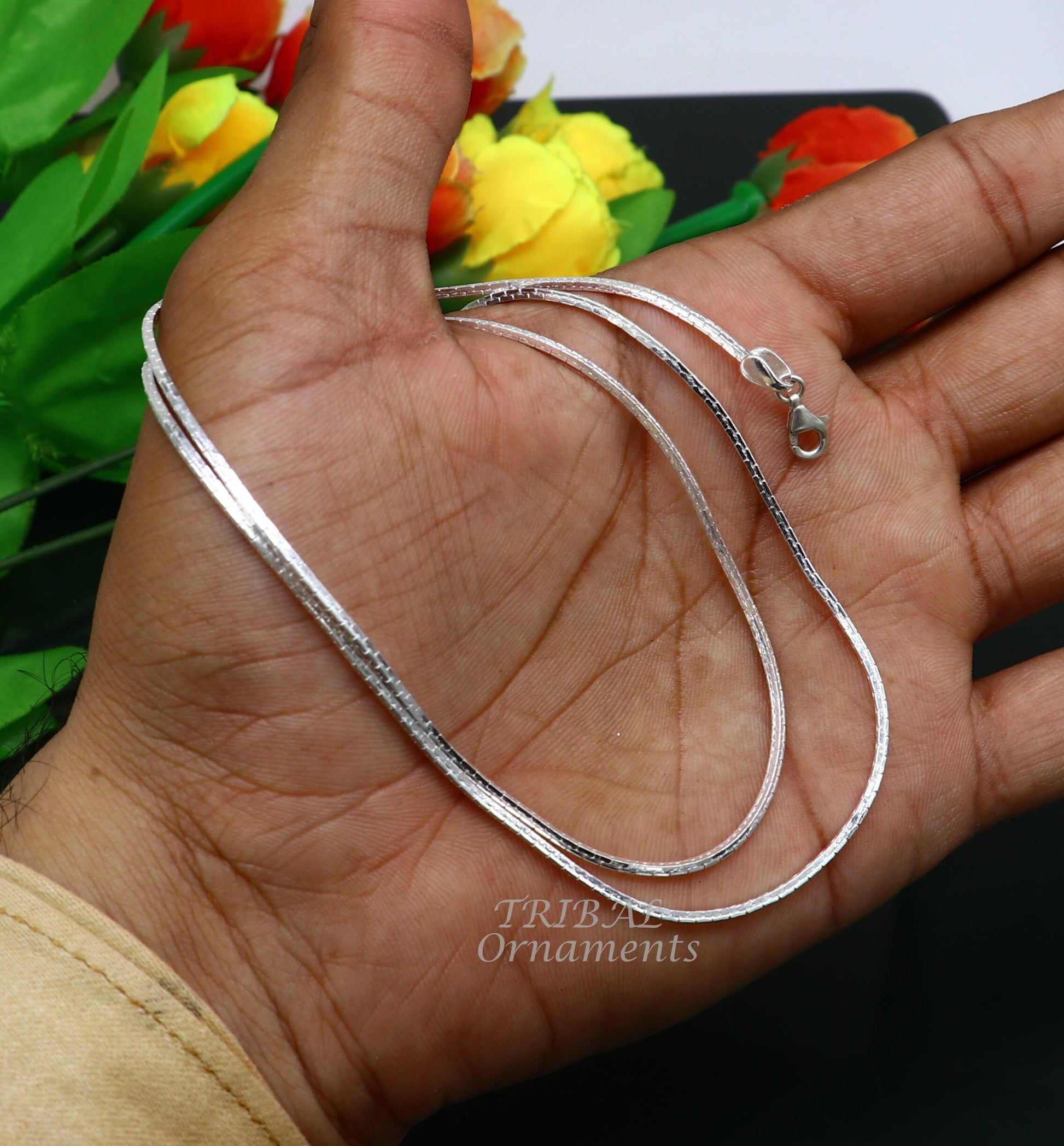 23.5 inches long Vintage design handmade solid chain, fabulous customized tribal belly dance jewelry from india nch170 - TRIBAL ORNAMENTS