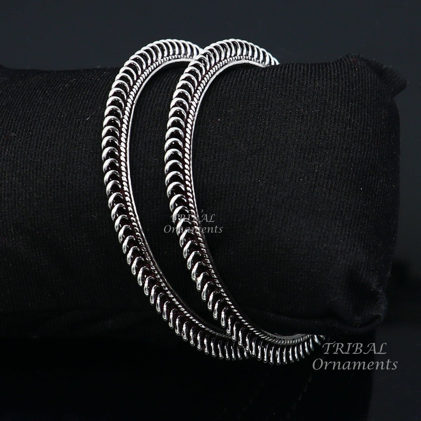 925 sterling silver handmade Vintage design amazing style bangle bracelet kada tribal ethnic jewelry best bride belly dance gifting ba154 - TRIBAL ORNAMENTS