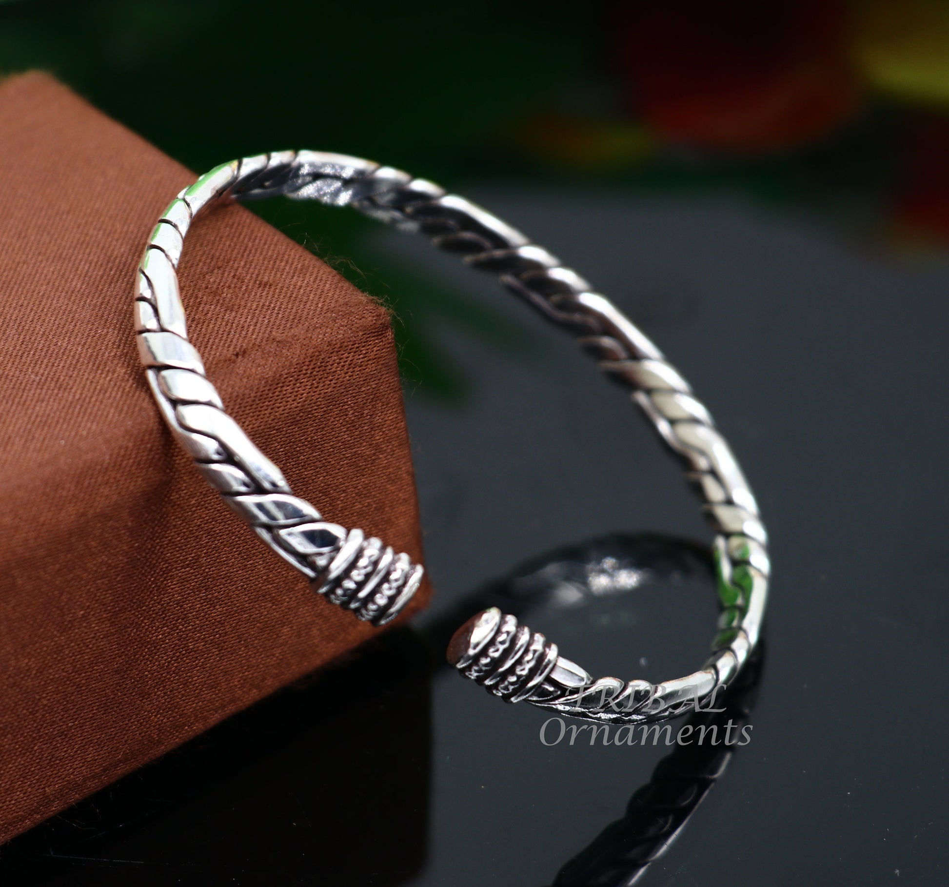 Vintage handmade design stylish both men's and girls 925 sterling silver cuff bracelet kada, amazing gifting ethnic style bangles cuff126 - TRIBAL ORNAMENTS