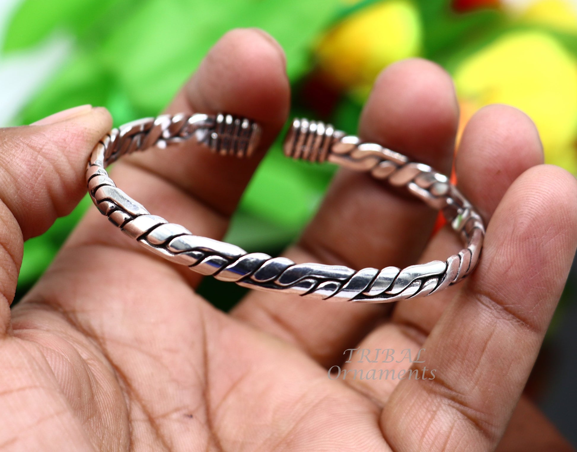 Vintage handmade design stylish both men's and girls 925 sterling silver cuff bracelet kada, amazing gifting ethnic style bangles cuff126 - TRIBAL ORNAMENTS