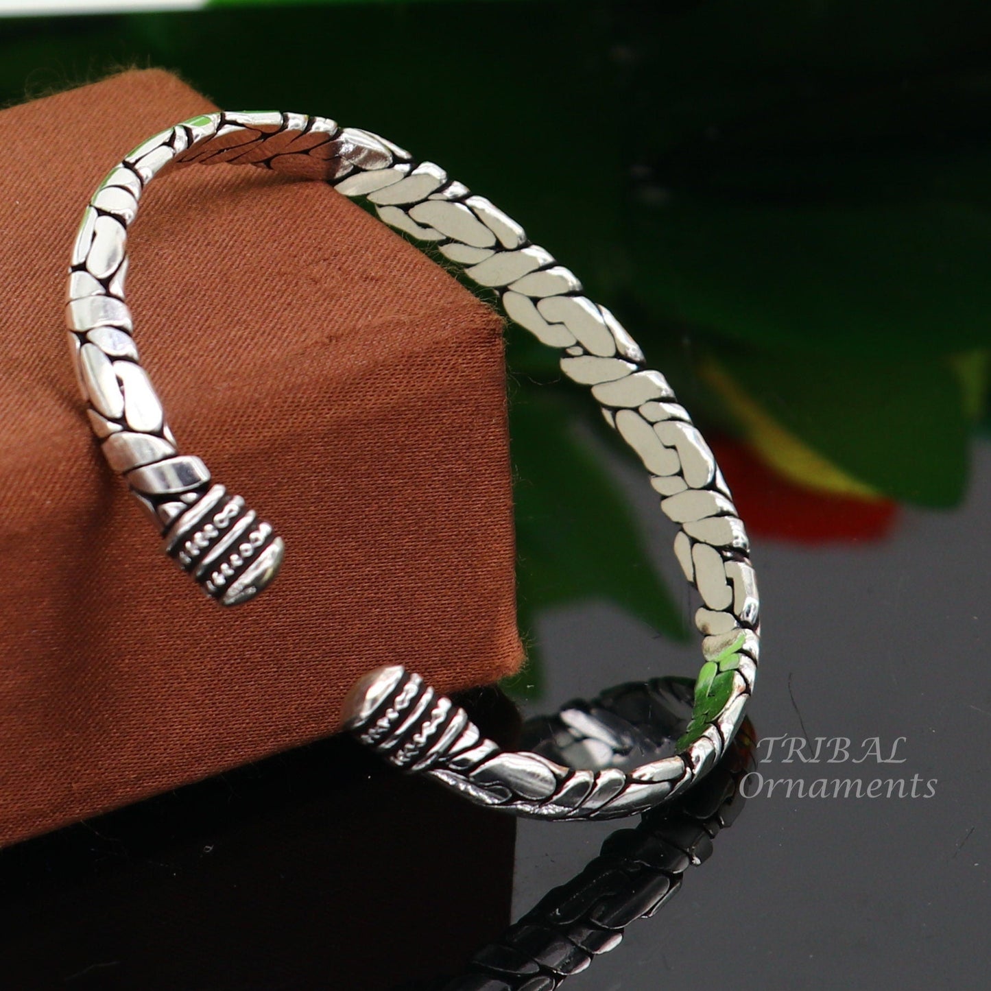 925 sterling silver cuff bracelet kada, amazing unisex vintage style handmade daily use ethnic bangles kada cuff129 - TRIBAL ORNAMENTS