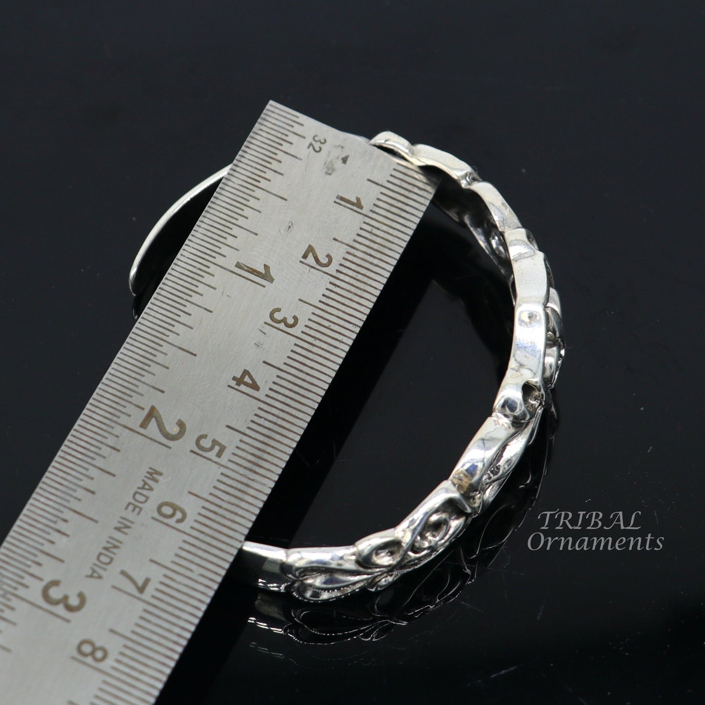 925 sterling silver customized adjustable tribal cuff bracelet kada, excellent cuff bangle bracelet Tribal ethnic boho jewelry cuff98 - TRIBAL ORNAMENTS