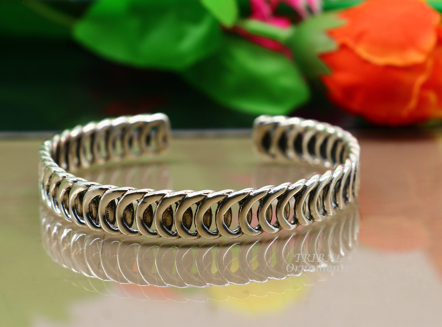 Vintage unique design stylish cuff kada adjustable bracelet, 925 sterling silver wrist jewelry for boy's and girl's, best gifting  cuff108 - TRIBAL ORNAMENTS