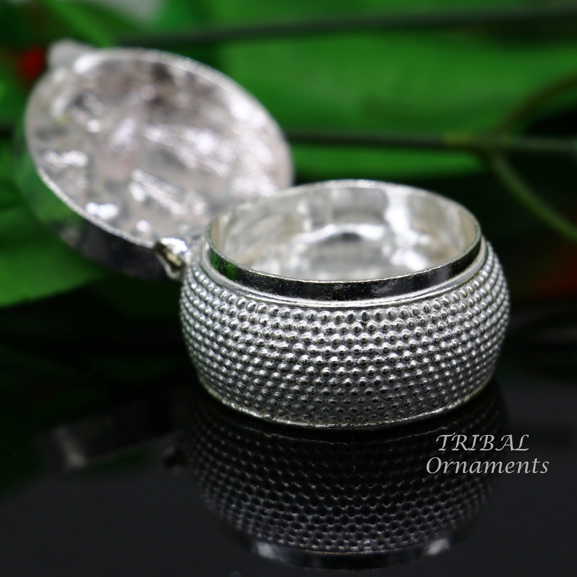Vintage egal design 925 sterling silver handmade trinket box, eye kajal box, container box, kumkum box, sindur box, best brides gift stb381 - TRIBAL ORNAMENTS