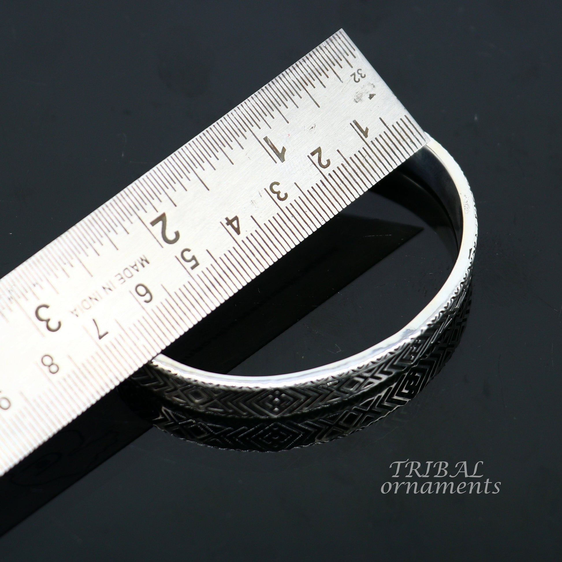 925 sterling silver handcrafted  vintage style amazing cuff bangle kada bracelet, best gift for men's and girl's, adjustable kada cuff115 - TRIBAL ORNAMENTS