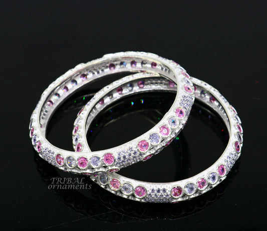 925 sterling silver handmade gorgeous multicolor stone stone stylish bangle excellent brides Wedding tribal personalized jewelry ba168 - TRIBAL ORNAMENTS