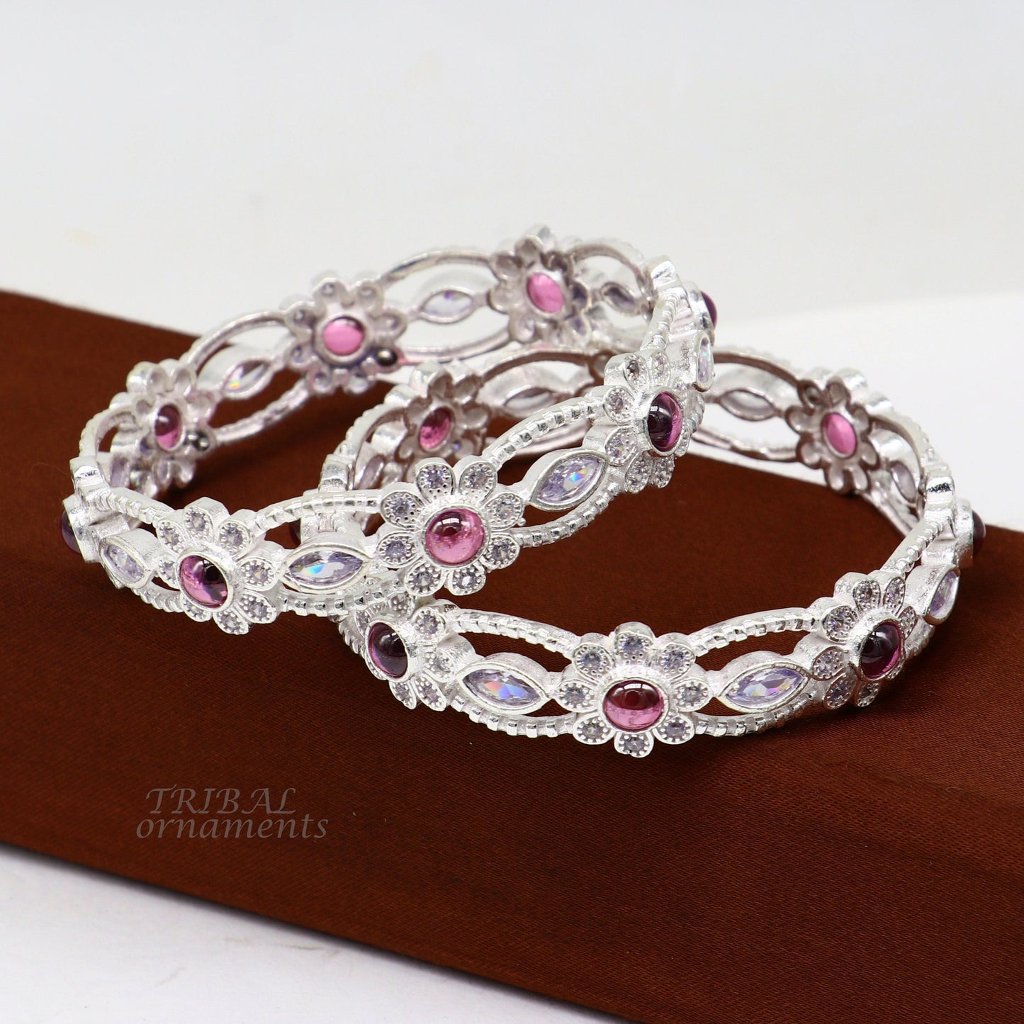 925 sterling silver handmade gorgeous multicolor stone stylish bangle excellent brides Wedding tribal personalized jewelry ba169 - TRIBAL ORNAMENTS