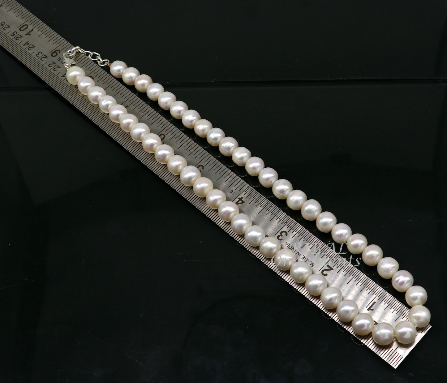 9mm fresh water pearl 248carats single line string necklace set gorgeous wedding or daily use necklace jewelry belly dance pnec06 - TRIBAL ORNAMENTS