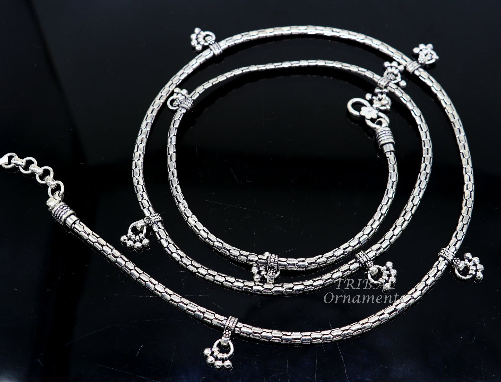 4.5mm 925 sterling silver handmade vintage unique design solid chain belly chain waist chain, saree chain, wedding jewelry wch24 - TRIBAL ORNAMENTS