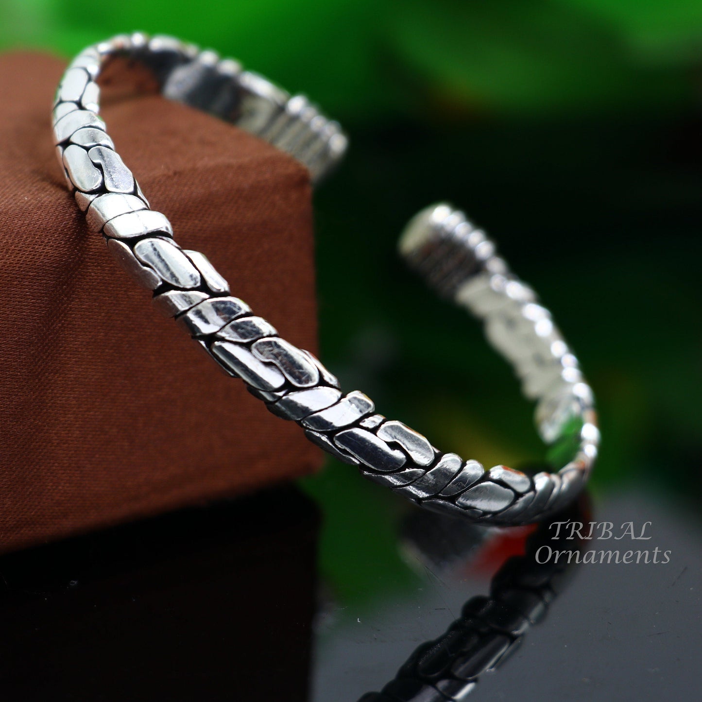 925 sterling silver cuff bracelet kada, amazing unisex vintage style handmade daily use ethnic bangles kada cuff129 - TRIBAL ORNAMENTS