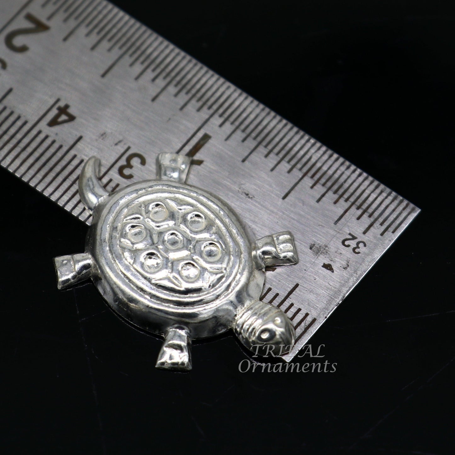 Handmade sterling silver vintage design small tortoise combo statue or sculpture, best puja article collection silver figurine article su870 - TRIBAL ORNAMENTS