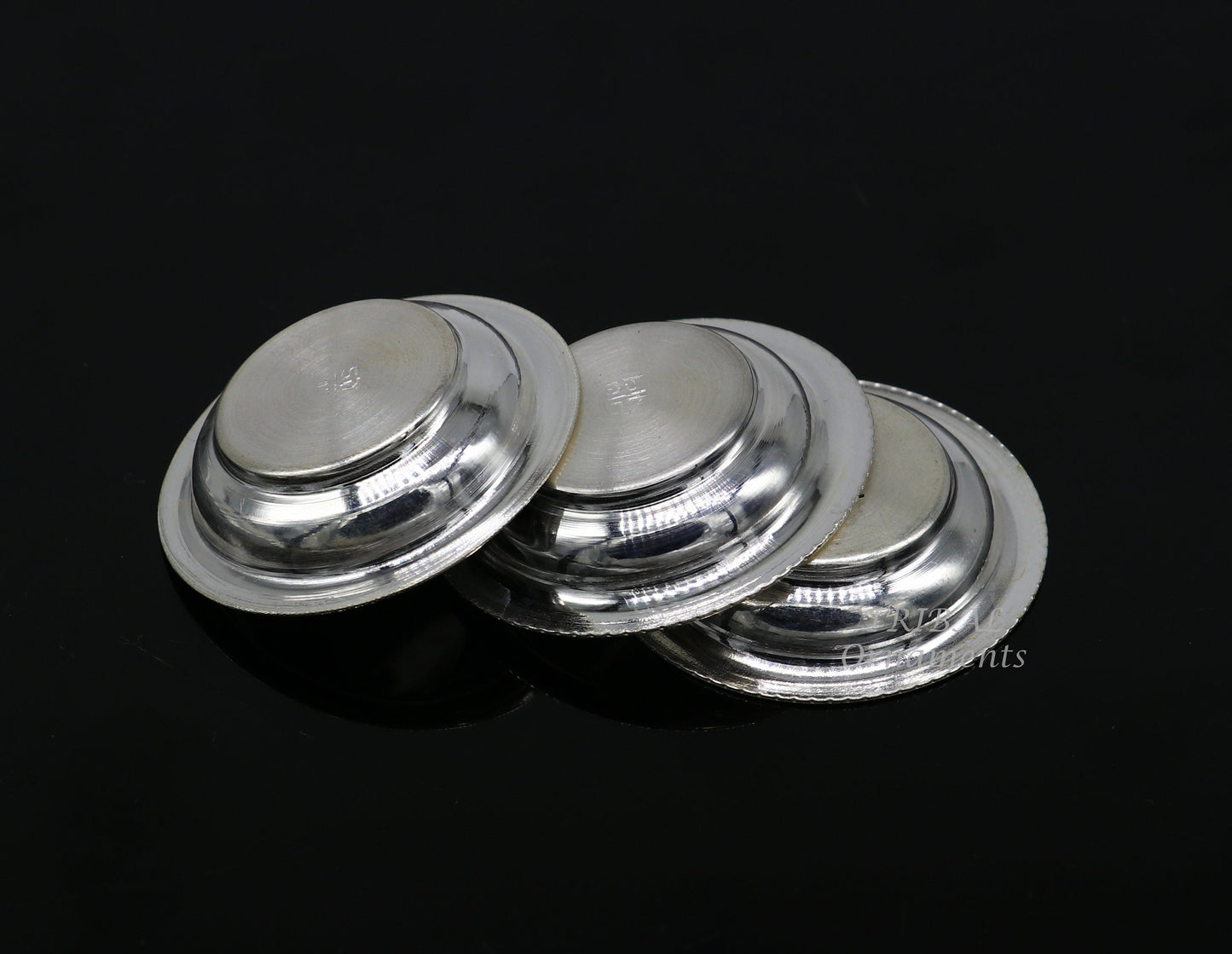 925 silver handmade silver small plate or Tilak bowl , best small tiny plate for saffron sandal or kumkum tilak dani su896 - TRIBAL ORNAMENTS