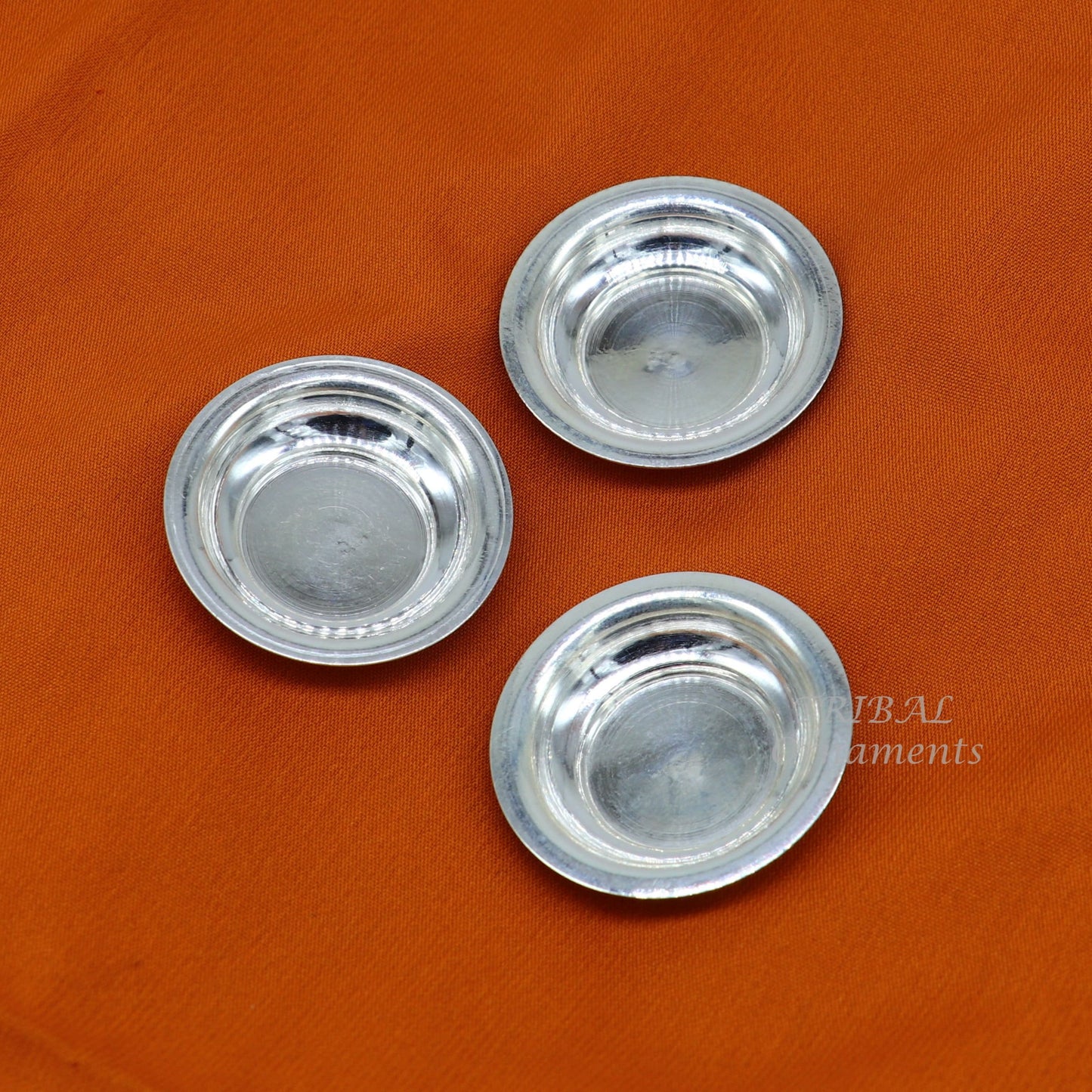 925 silver handmade silver small plate or Tilak bowl , best small tiny plate for saffron sandal or kumkum tilak dani su896 - TRIBAL ORNAMENTS