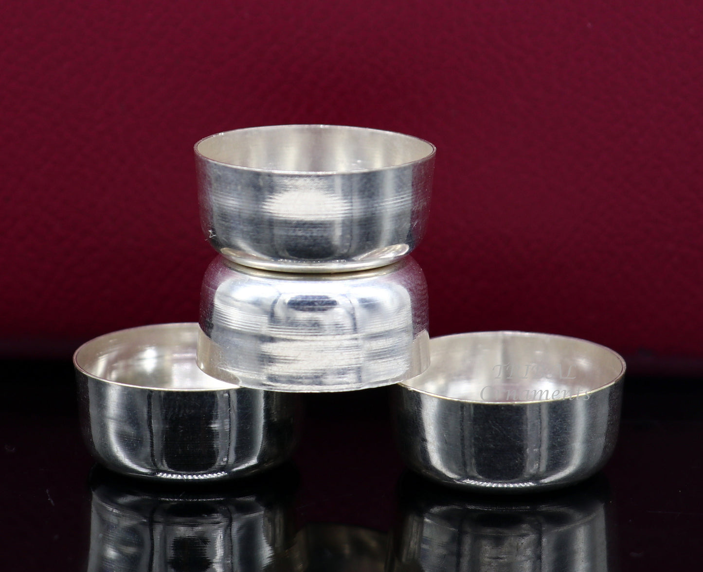 925 silver handmade silver small bowlor Tilak bowl , best small tiny bowl for saffron sandal or kumkum tilak dani su897 - TRIBAL ORNAMENTS