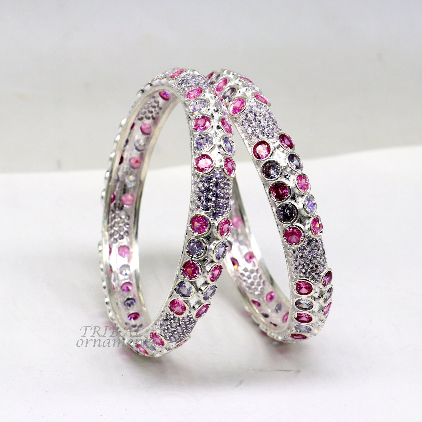 925 sterling silver handmade gorgeous multicolor stone stone stylish bangle excellent brides Wedding tribal personalized jewelry ba168 - TRIBAL ORNAMENTS