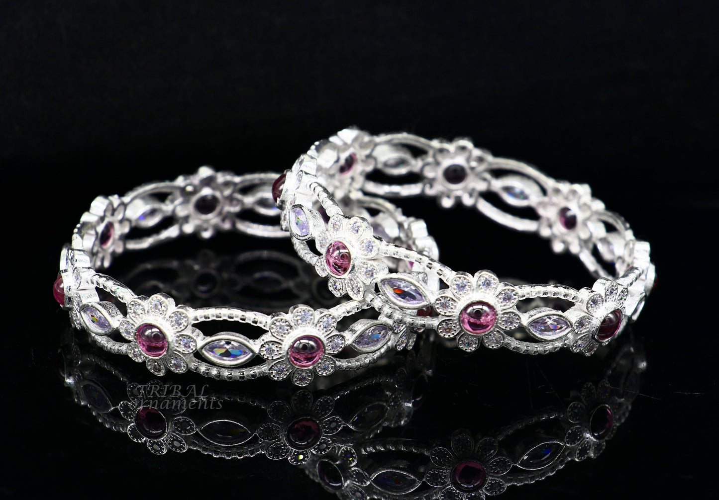 925 sterling silver handmade gorgeous multicolor stone stylish bangle excellent brides Wedding tribal personalized jewelry ba169 - TRIBAL ORNAMENTS