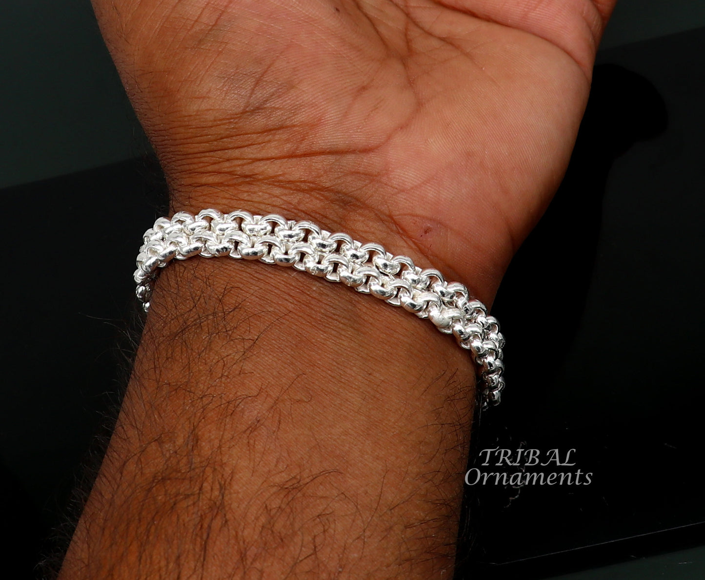 All sizes 925 Sterling silver handmade fabulous cable link rolo chain unisex necklace or anklet or belly chain  jewelry from india ch199 - TRIBAL ORNAMENTS