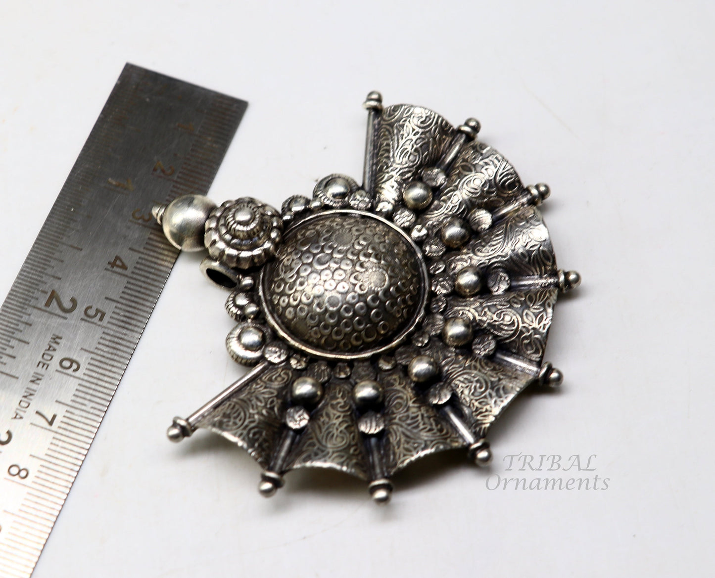925 sterling silver handmade vintage ethnic style fabulous unique design pendant necklace best belly dance ethnic garba jewelry nsp506 - TRIBAL ORNAMENTS