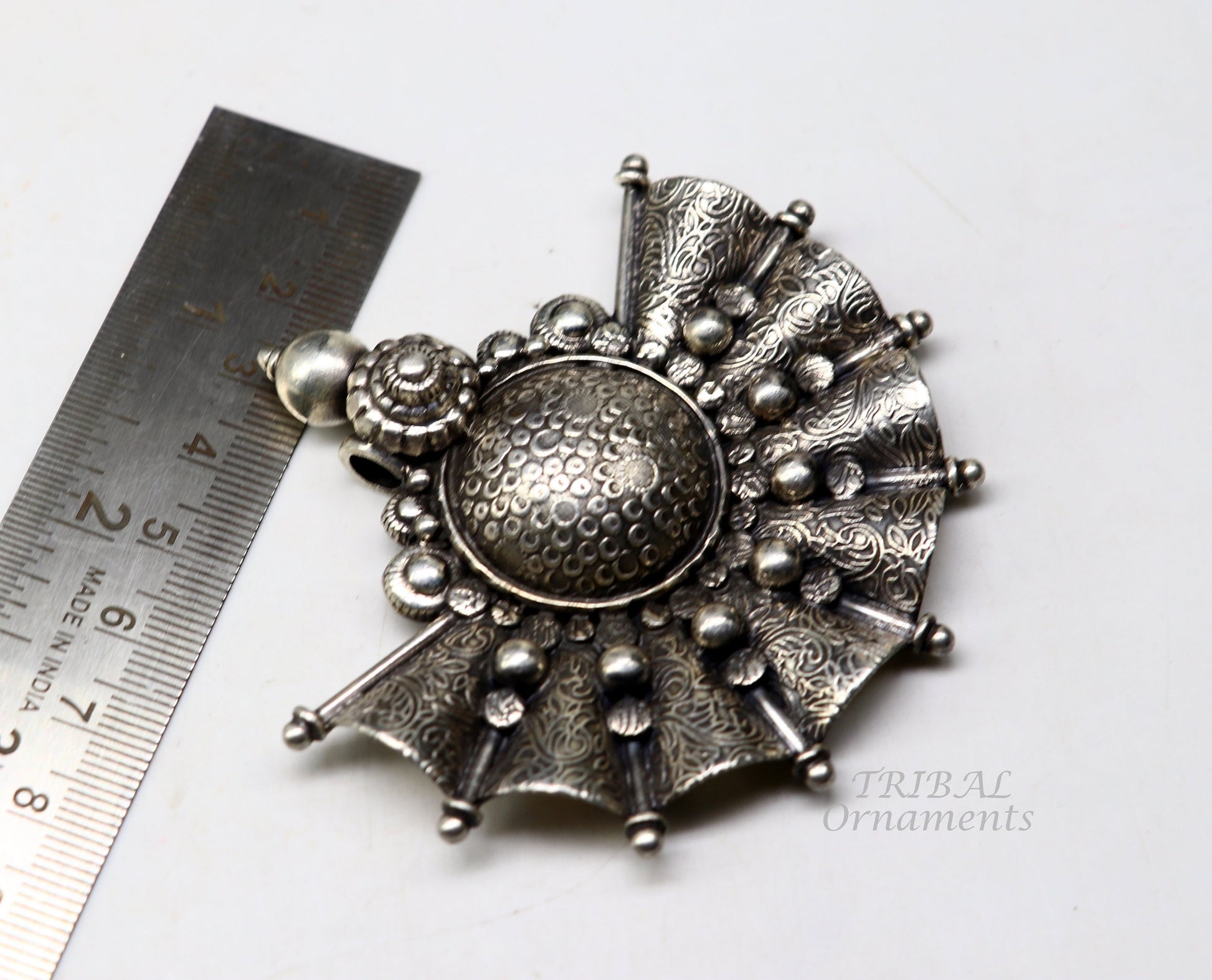 925 sterling silver handmade vintage ethnic style fabulous unique design pendant necklace best belly dance ethnic garba jewelry nsp506 - TRIBAL ORNAMENTS