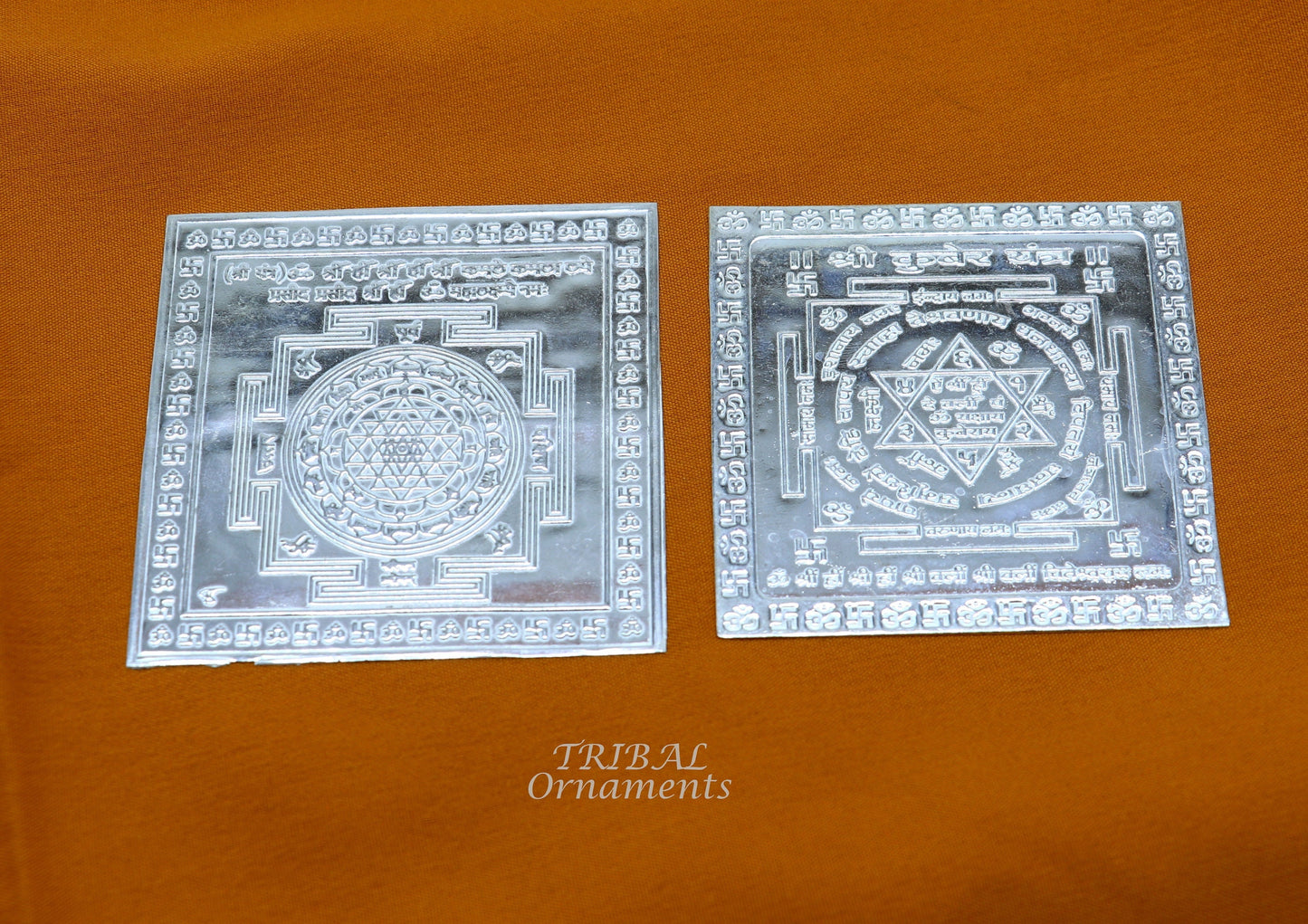 925 sterling silver handmade idol Shree kubera or shri Yantram holy divine yantram for wealth and prosperity, puja article su882 - TRIBAL ORNAMENTS
