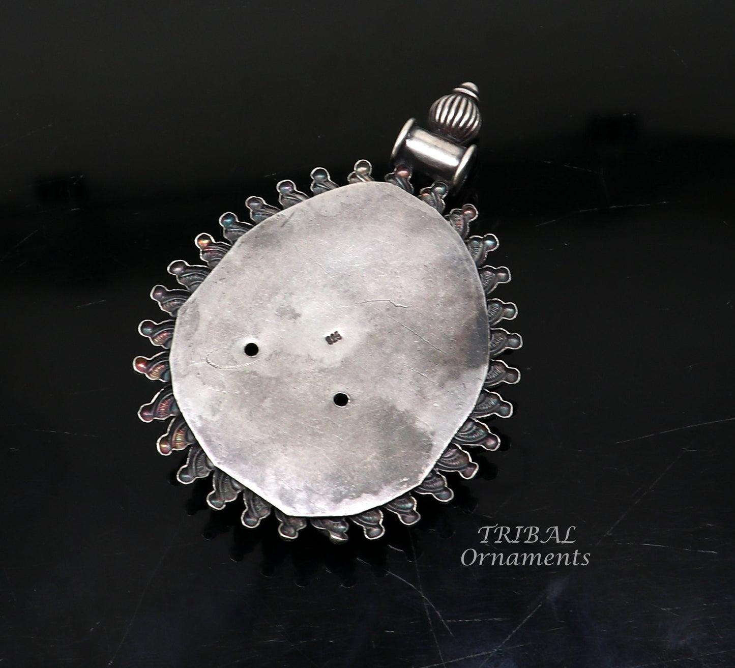 925 sterling silver handmade vintage design amazing lord Ganesha pendant best brides ethnic tribal belly dance jewelry india nsp516 - TRIBAL ORNAMENTS