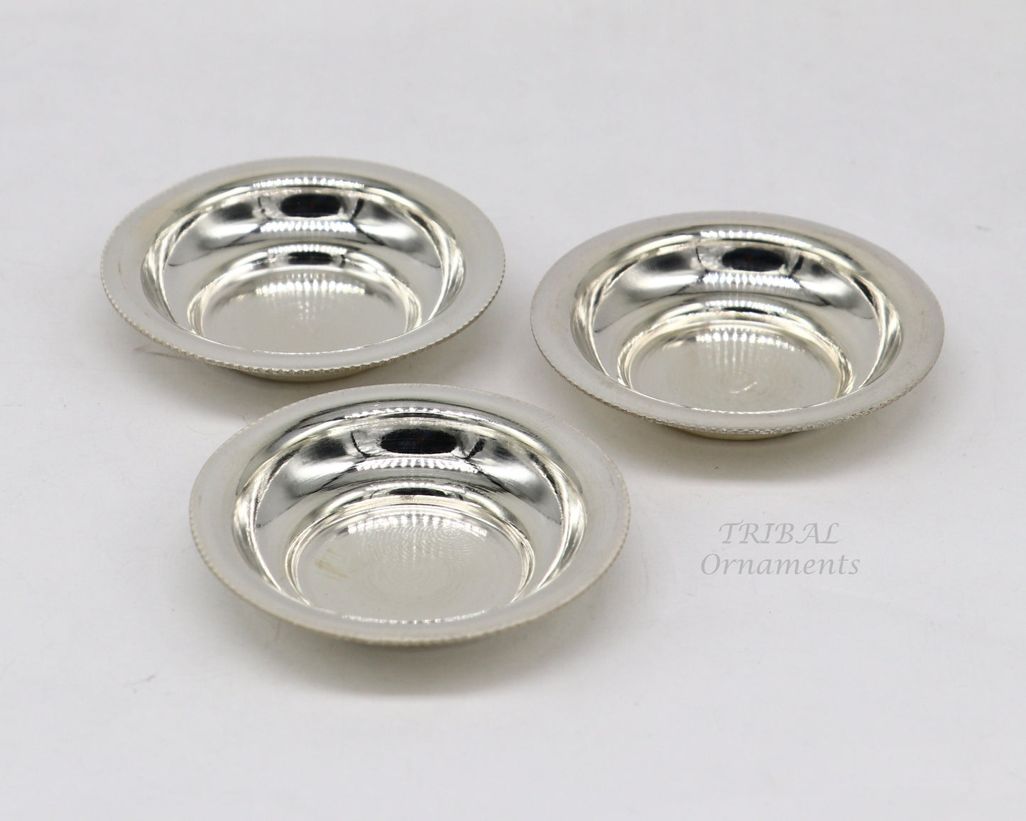 925 silver handmade silver small plate or Tilak bowl , best small tiny plate for saffron sandal or kumkum tilak dani su895 - TRIBAL ORNAMENTS