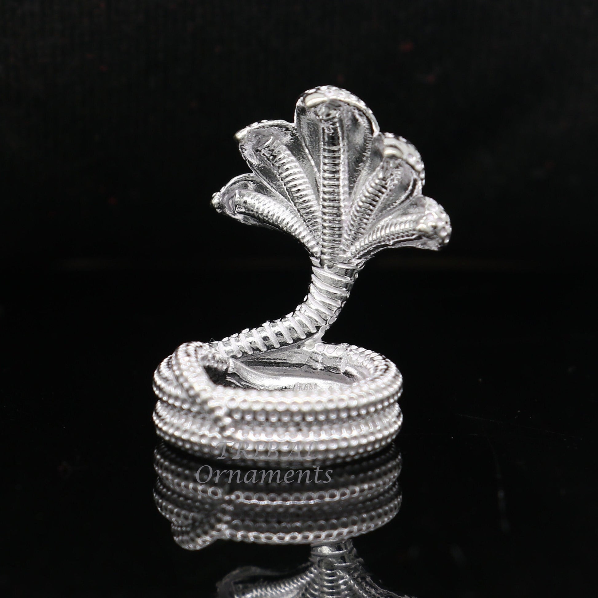 925 sterling silver solid divine panchmukhi Sheshnag, wonderful shiva snake amazing puja articles or utensils for home or temple art566 - TRIBAL ORNAMENTS