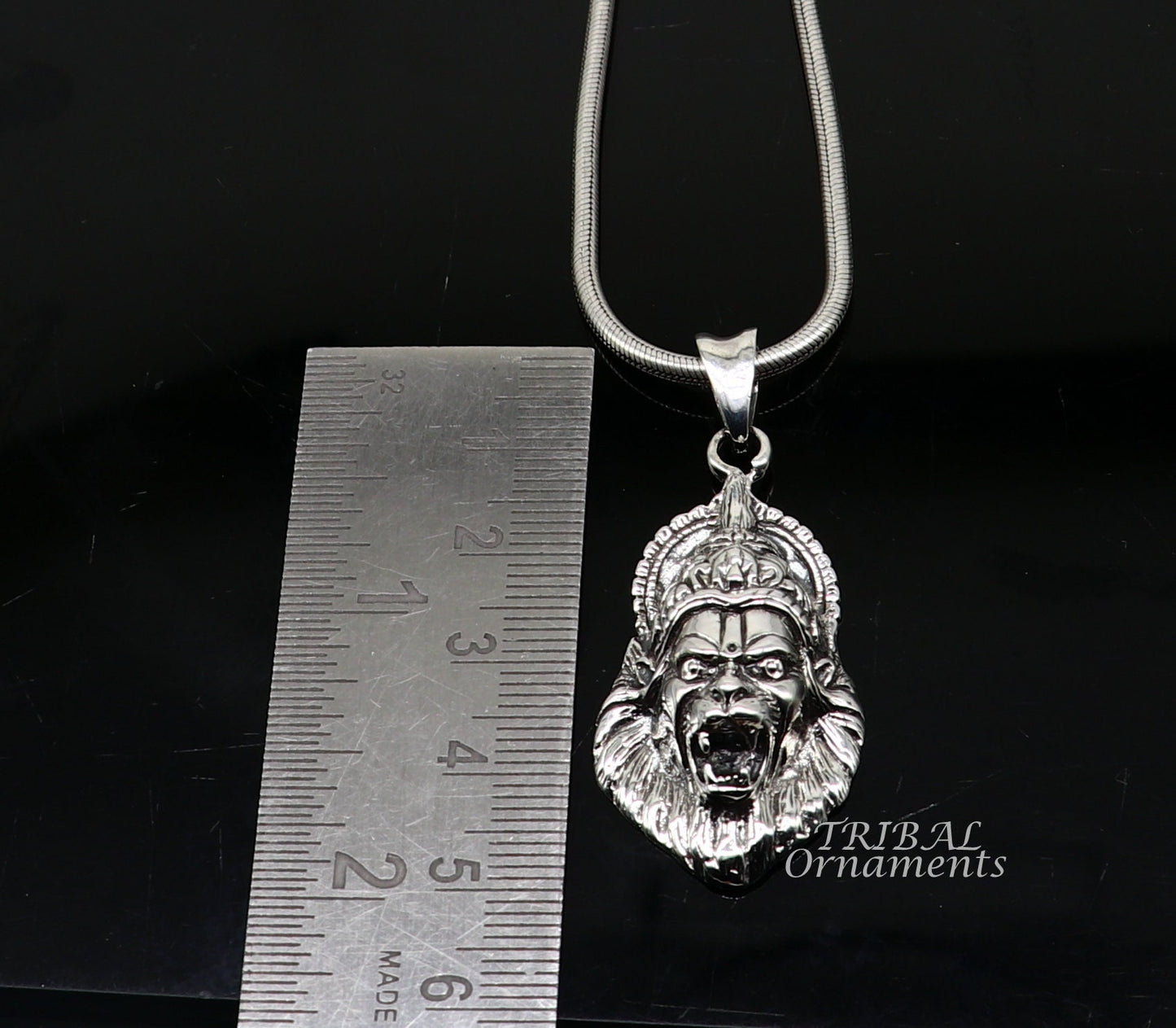 925 fine pure silver idol God Vishnu Narsimha pendant, stylish customized pendant, best gifting locket oxidized pendant necklace nsp551 - TRIBAL ORNAMENTS