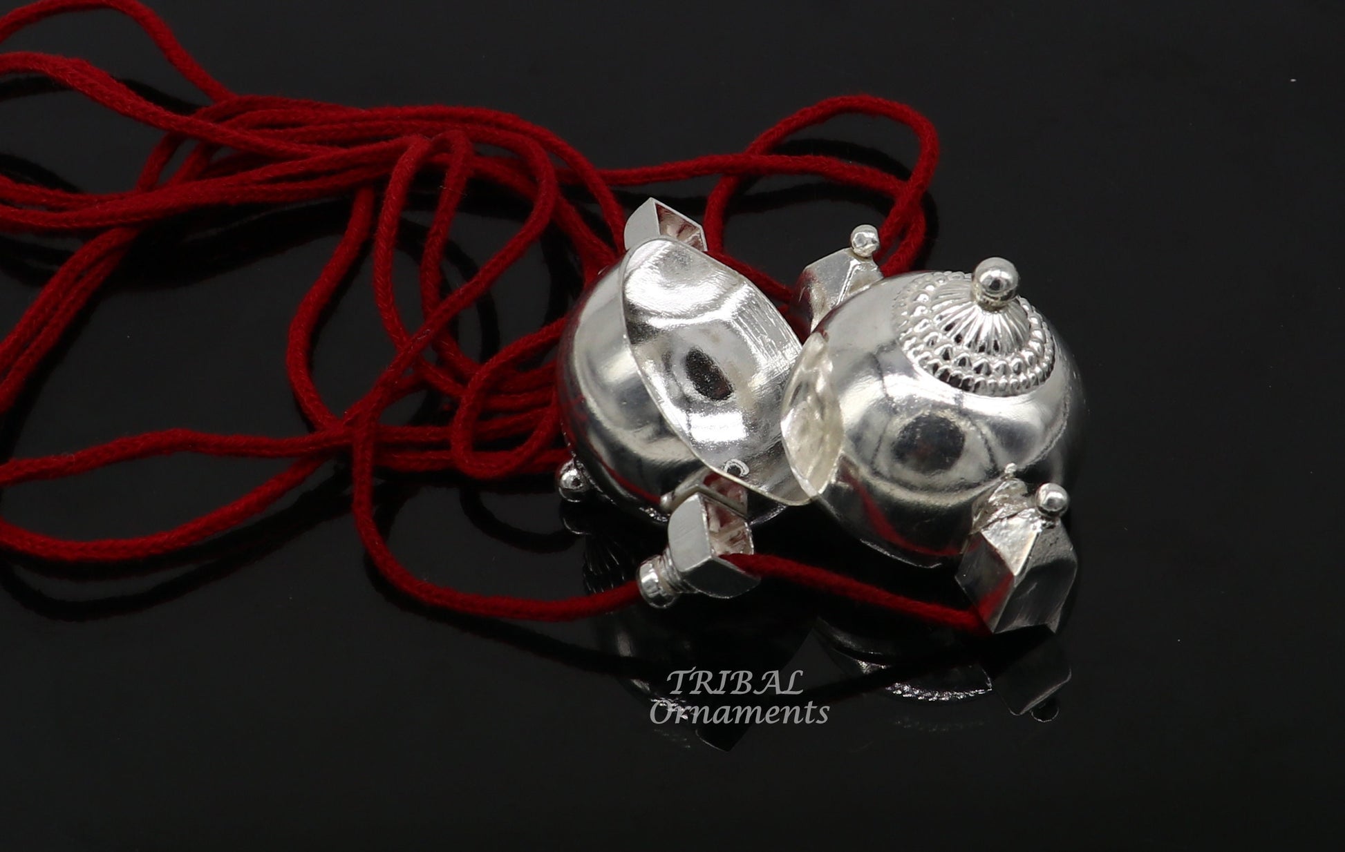 Sterling silver handmade lord shiva amazing lingam box container box pendant jewelry for belly dance nsp111 - TRIBAL ORNAMENTS